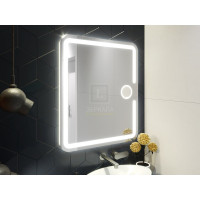 Зеркало в ванную комнату с подсветкой светодиодной лентой Баролло